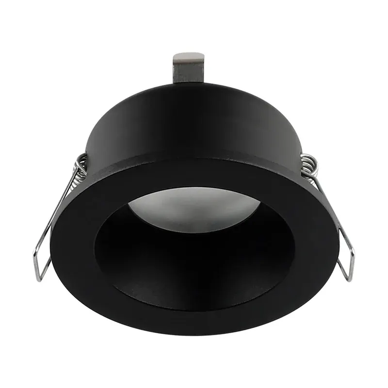 Aros fijos empotrables color negro IP65 a prueba de vapor base GU10