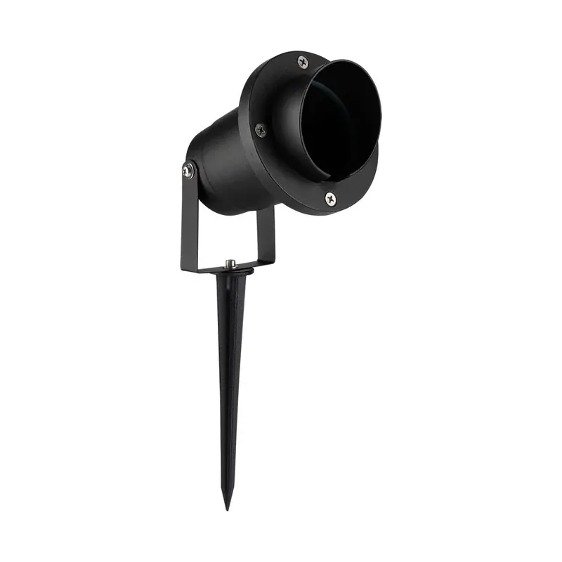 Luminaria jardín estaca negra exterior IP65 base GU10