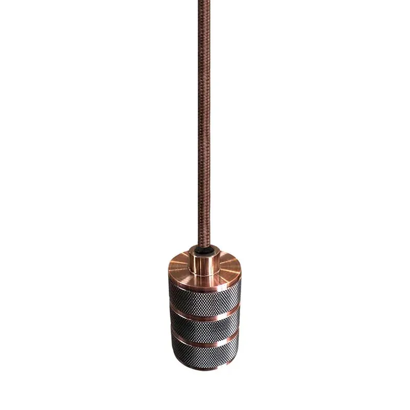 Decorativo colgante cilindro para lámpara E26 cobre antiguo