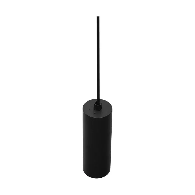 Decorativo colgante cubierta cilindrica aluminio negro 1XGU10