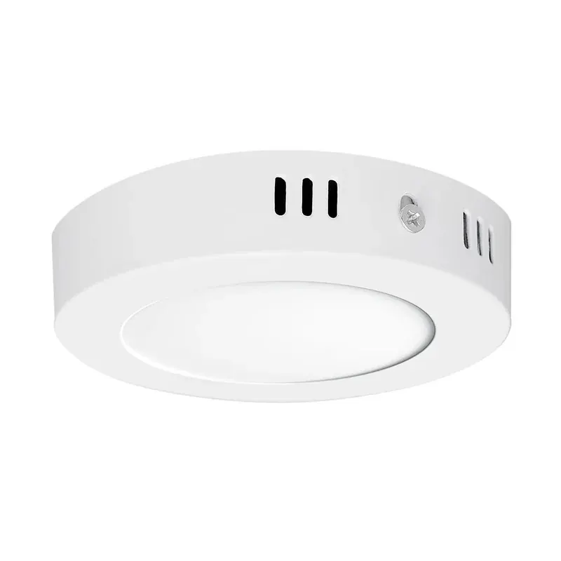 Panel LED redondo sobreponer 6W 450LM 90-277VCA interior IP20 blanco cálido 3000K