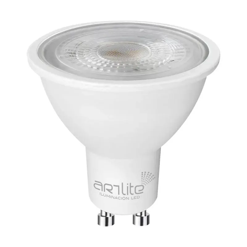 Lámpara LED spot GU10 7W multivoltaje 127V blanco cálido 3000K