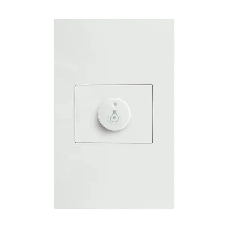Placa blanca contacto atenuador iluminación 100W 100-127VCA policarbonato 75X118MM