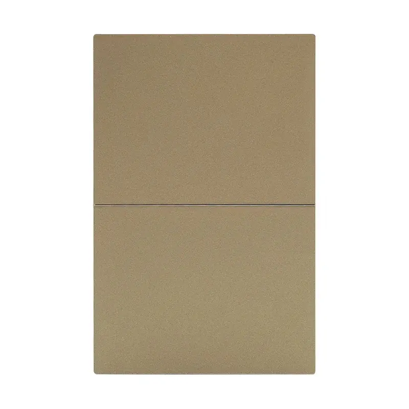 Placa dorada luxury apagador de 2 interruptores 3 vias 127/250VCA plástico ABS 74X112MM skin feel
