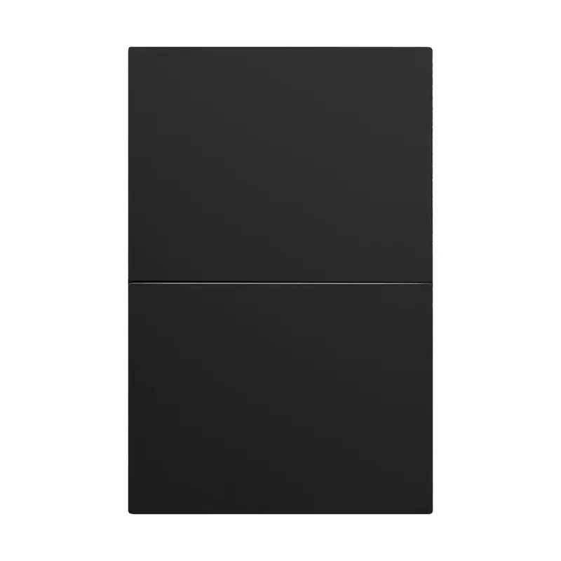 Placa negro mate luxury apagador de 2 interruptores 3 vias 127/250VCA plástico ABS 74X117MM skin feel