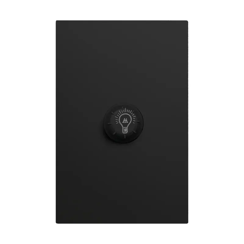Placa negro mate luxury contacto atenuador iluminación 100W 100-127VCA plástico ABS 74X117MM skin feel