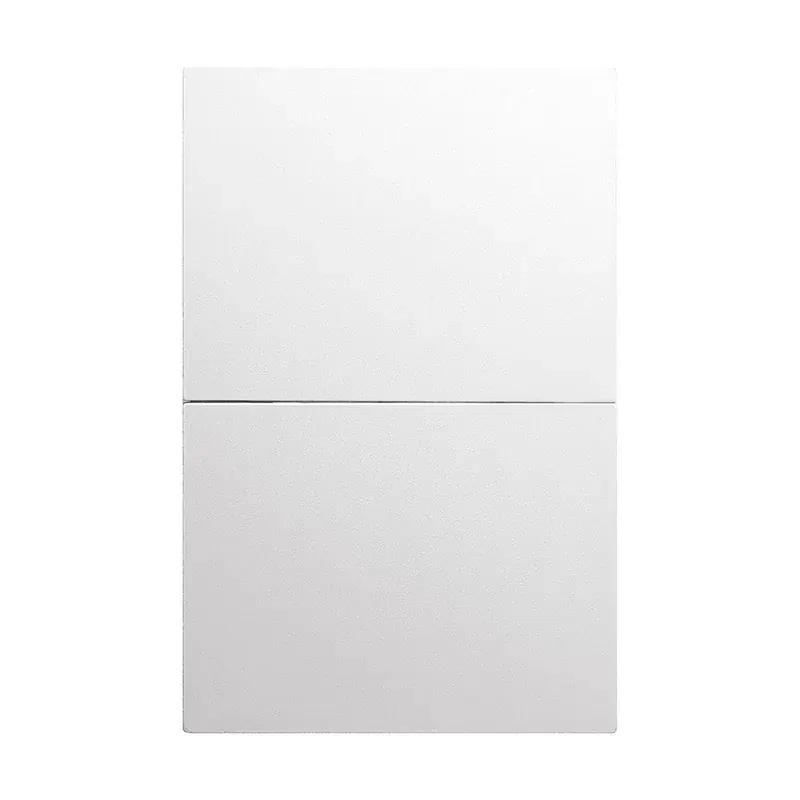 Placa blanco mate luxury apagador de 2 interruptores 3 vias 127/250VCA plástico ABS 74X117MM skin feel