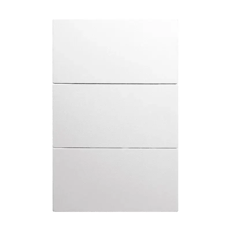 Placa blanco mate luxury apagador de 3 interruptores 3 vias 127/250VCA plástico ABS 74X117MM skin feel
