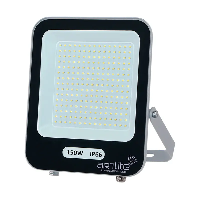 Reflector LED SMD 150W eficiencia 110LM/W 16500LM 90-277VCA exterior IP66 blanco frío 6500K