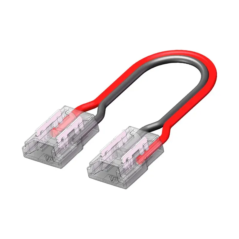 Accesorio cople para unir tiras COB 8MM incluye 5 conectores (2 conectores multifuncionales, 2 conectores con cable y 1 conector para esquinas)