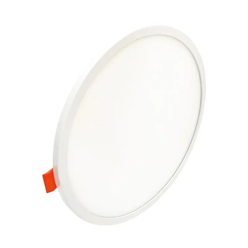 Panel LED redondo empotrable ajustable 8W 90-260VCA policarbonato blanco frío 6500K