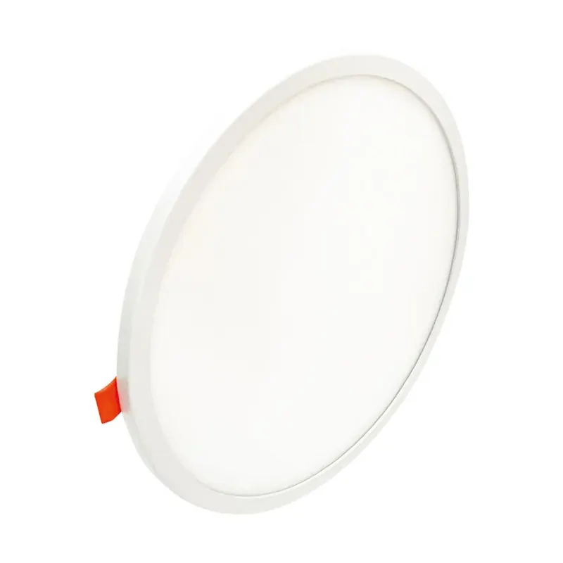 Panel LED redondo empotrable ajustable 20W 90-260VCA policarbonato blanco cálido 3000K