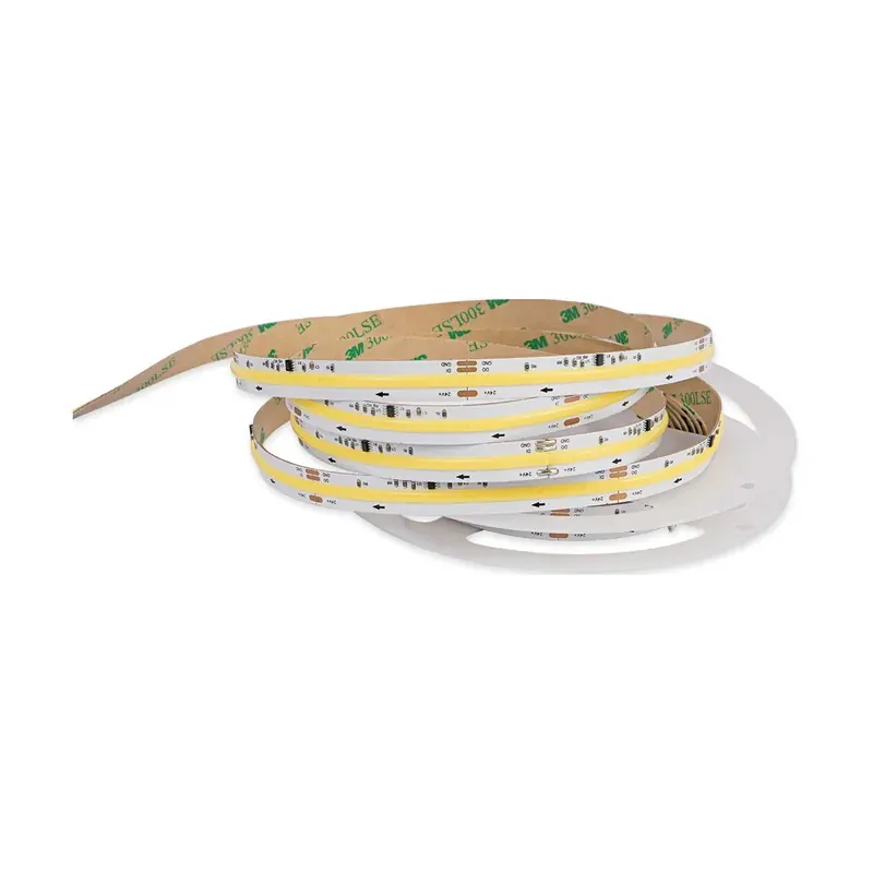 Tira 1,600 LEDS continuo COB digital caminata 5M 60W 24VCD interior IP20 blanco cálido 3000K